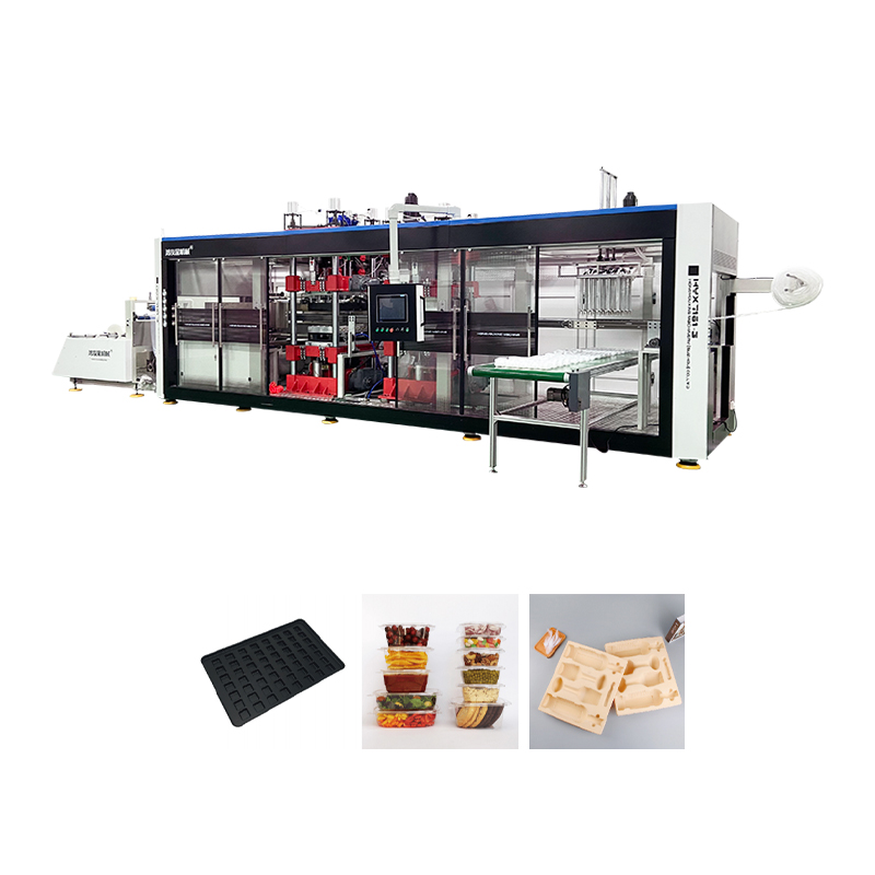 Hyx-7161 Pressão positiva e negativa totalmente automática 3 estações Máquina de termoforming