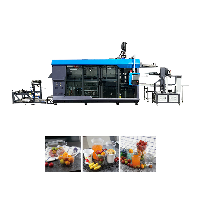 Máquina de termoformagem de acionamento/tampa/tampa/tanque de servo de servo completo