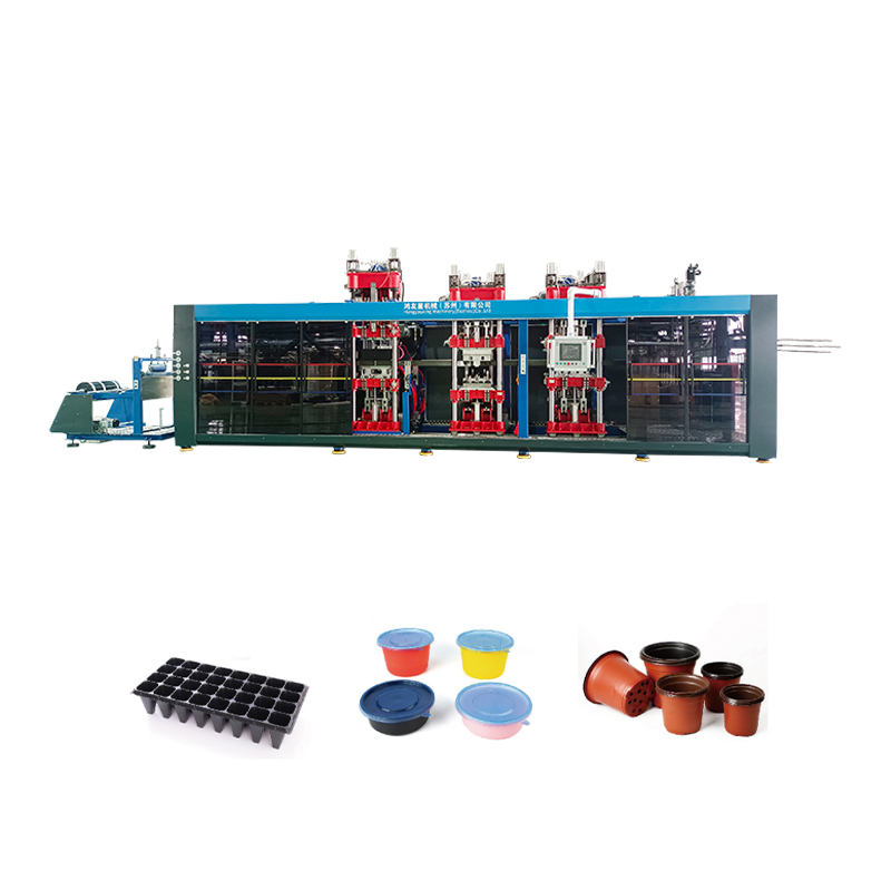 HYX-7161 Pressão positiva e negativa totalmente automática 4 estações Máquina de termoforming